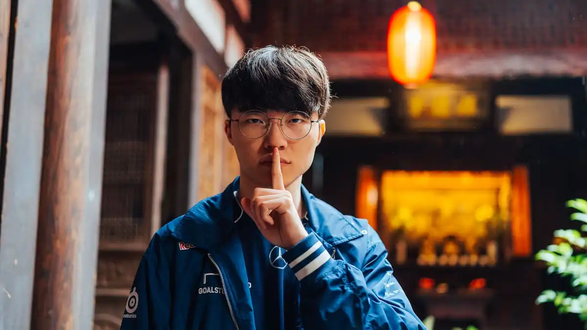 Lee "Faker" Sang-hyeok of T1 during MSI Play-Ins features day in Chengdu, China